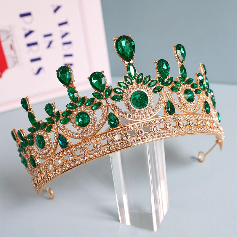 European American and Korean Style Bridal Hair Accessories Princess Crowns Wedding Headwear Zircon Crowns
