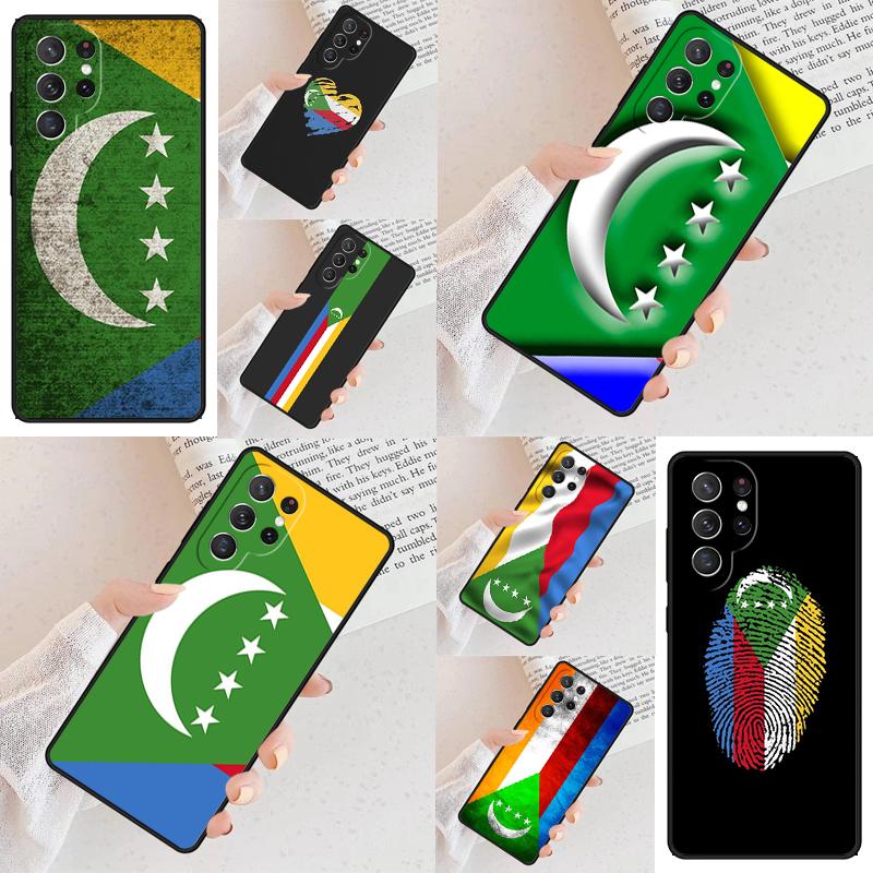 Comoros Flag Cell Phone Case for Samsung Galaxy S26 Ultra S25 S24 S23 S22 S21 S20 Note10 Cover
