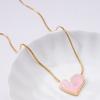 Collier en Acier Titane Amour - Polyvalent pour Femmes, Haut de Gamme, Printemps-Été, Luxe, Petite Échelle, Simple Chaîne de Collier