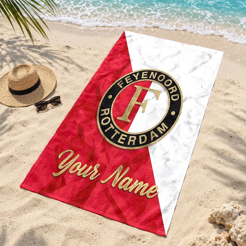 Feyenoord Rotterdam Custom Name Beach Towels Also Serve As Bath Towels Summer Essential a Musthave for the Outdoors the Beach and the Pool