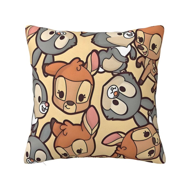 Custom Disney Film Bambi Cartoon Luxury Pillow Cover Living Room Decoration Anime Deer Cute Car Cushion