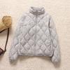 Women's Diamond Quilted Stand Collar Lightweight Down Jacket - Slim Fit, Plus Size, Warm Autumn/Winter Outerwear