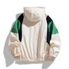 Herren Colorblock Kapuzenjacke - Winddicht, Warm, Lässiger Arbeitskleidungsstil für Frühling & Herbst
