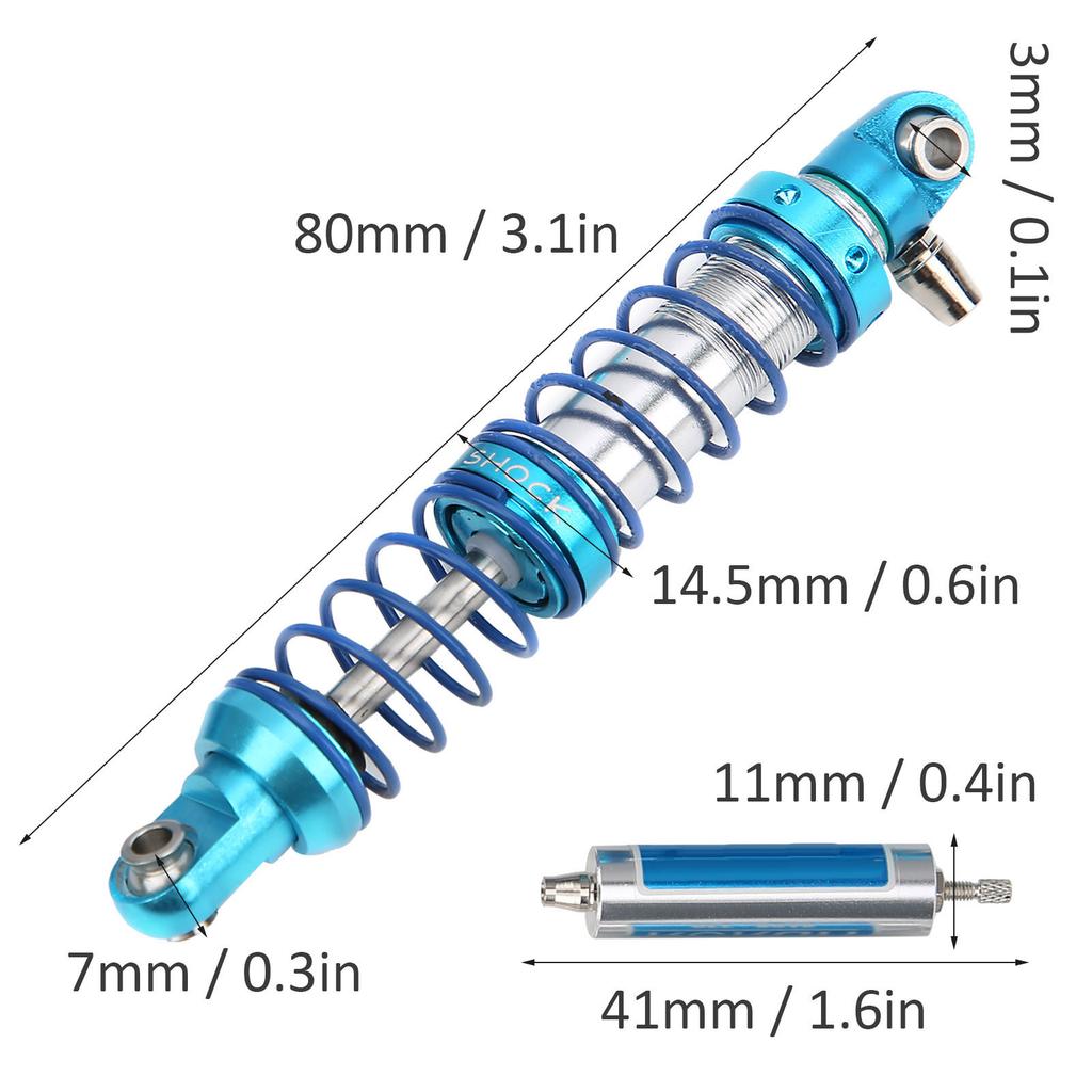 2pcs Negative Pressure Metal Shock Damper Replacement Accessory Fit for 1/10 RC Crawler