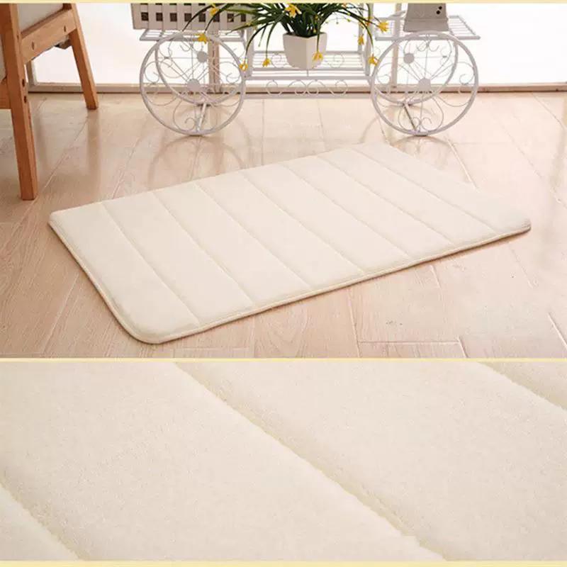Thickened Coral Velvet Slow Rebound Memory Absorbent Floor Mat Bathroom Bedroom Non-Slip Foot Mat Kitchen Door Mat Carpet Home Use