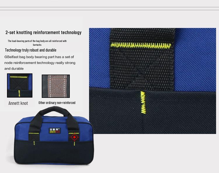 Multifunctional Car Toolkit & Electrician's Hand-Carried Canvas Shoulder Bag