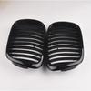 2PCS Front Center Matte Black Wide Kidney Hood Grille Grill For BMW E39 525 528 530 535 M5 1997 1998 1999 2000 2001 2002