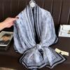180*135cm Summer Silk Scarf Women Outdoor Shawl Bandanna Foulard Female beach Fashion Luxury Oversized Shawl Head Hijab Wrap