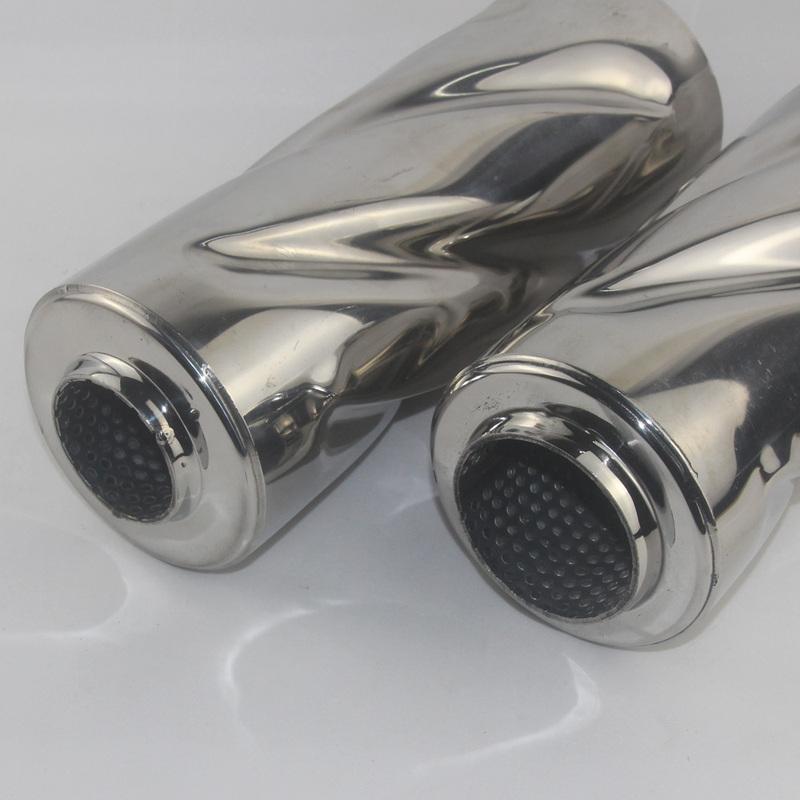 Universal Modified Stainless Steel Exhaust Pipe  Automobile Exhaust Muffler Spiral Exhaust Pipe In the Drum