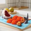 Seaside Shark Ceramic Plate Japanese Internet Celebrity Sushi Dumpling Tableware Kitchen Meal Decoration
