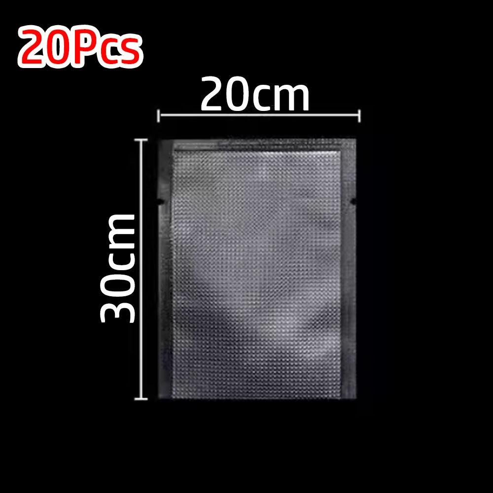 20Pcs Portable Clear Embossed Vacuum Bags Heat Sealing Frozen Heatable Food Saver Bags Vacuum Sealer Bag for Vac Storage