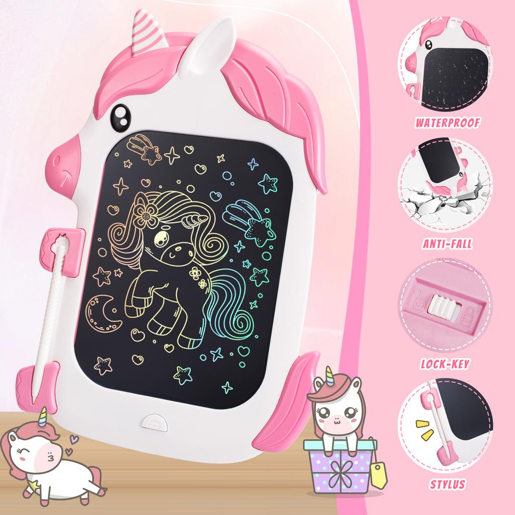 8.5Inch Unicorn LCD Drawing Board Writing Tablet Digit Magic Blackboard Art Painting Tool Kids Toys Brain Game Xmas Kid's Gift