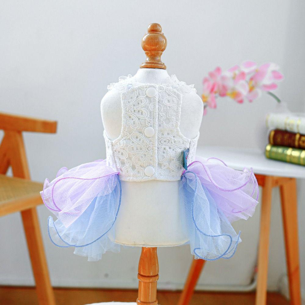 Exquisite Dreamy Yarn Skirt Soft Dog Skirt Elegant Pet  Princess Dress  Spring/Summer