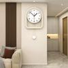 Wall Clock Living Room No Punching Clock High-end Feeling Wall Hanging Home Dining Room Background Style Simple Clock