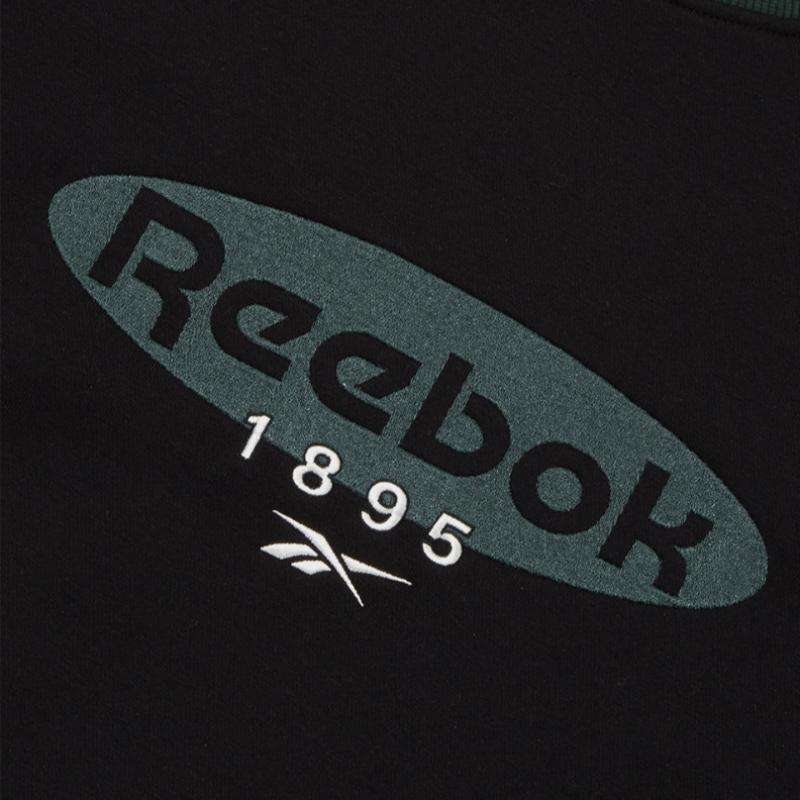 Reebok Heritage Colorblock Sweatshirt   Black Green Rets5fm42bk