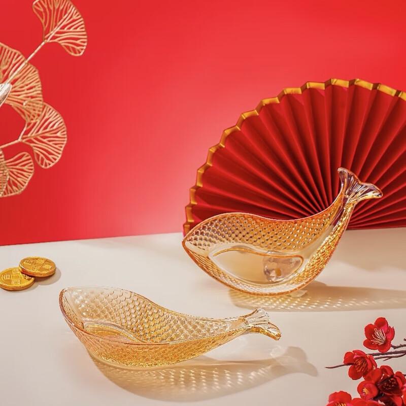 YiLiWu Glass Koi Fish Plate