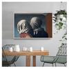 Magritte Leinwandbild Poster und Drucke Surrealismus Wandkunst Bilder für Heimdekoration Berühmtes Der Kuss Liebhaber Von Rene