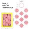9Pcs Snowflake Shape Biscuit Mold Christmas Cookie Cutter Molds Embossers Icing Cookie Pastry Mould Household Baking Tools