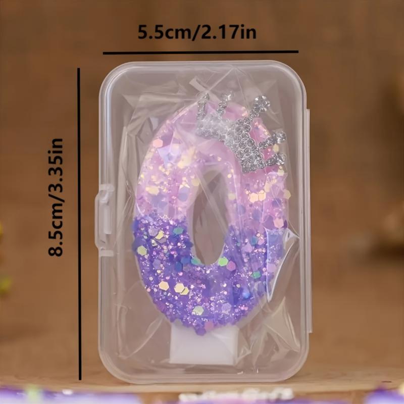 Crown Glitter Number 1 Birthday Candle Cake Topper