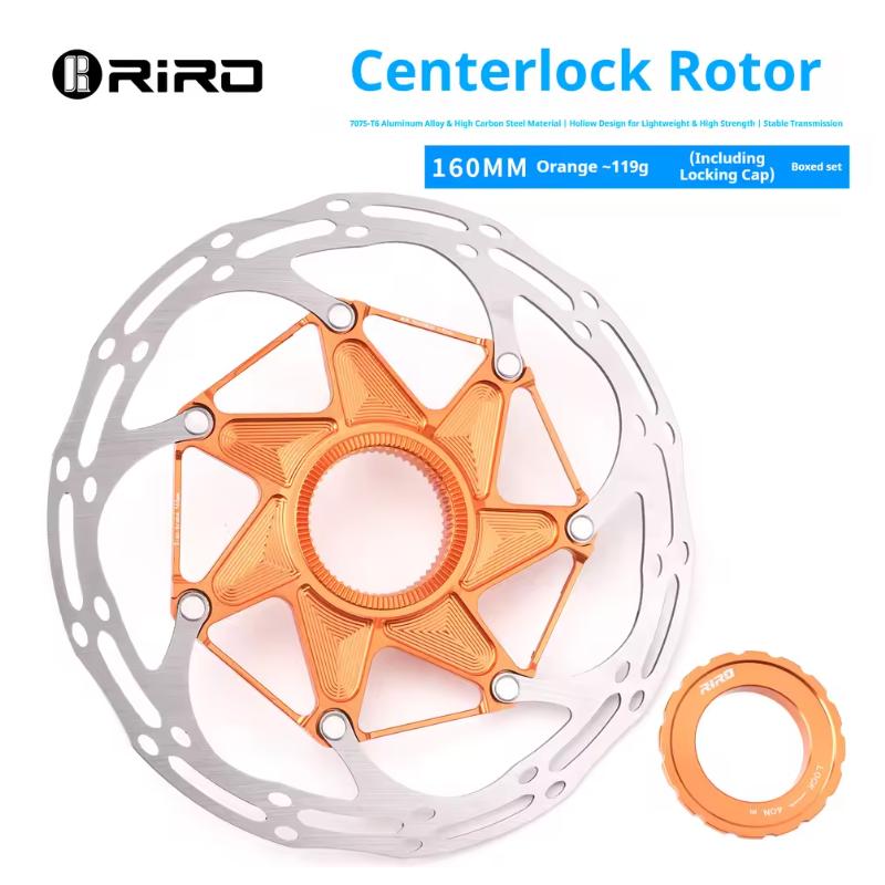 RIRO Bicycle Center Lock Rotor 140mm/160mm Hollow Heat Dissipation Wind Breaking for Road Mountain Bike Disc Brake Accessories
