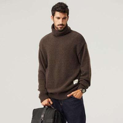 Ανδρικό Ρετρό Παχύ Πλεκτό Πουλόβερ Ζιβάγκο - Φθινόπωρο/Χειμώνας Casual Πλεκτά