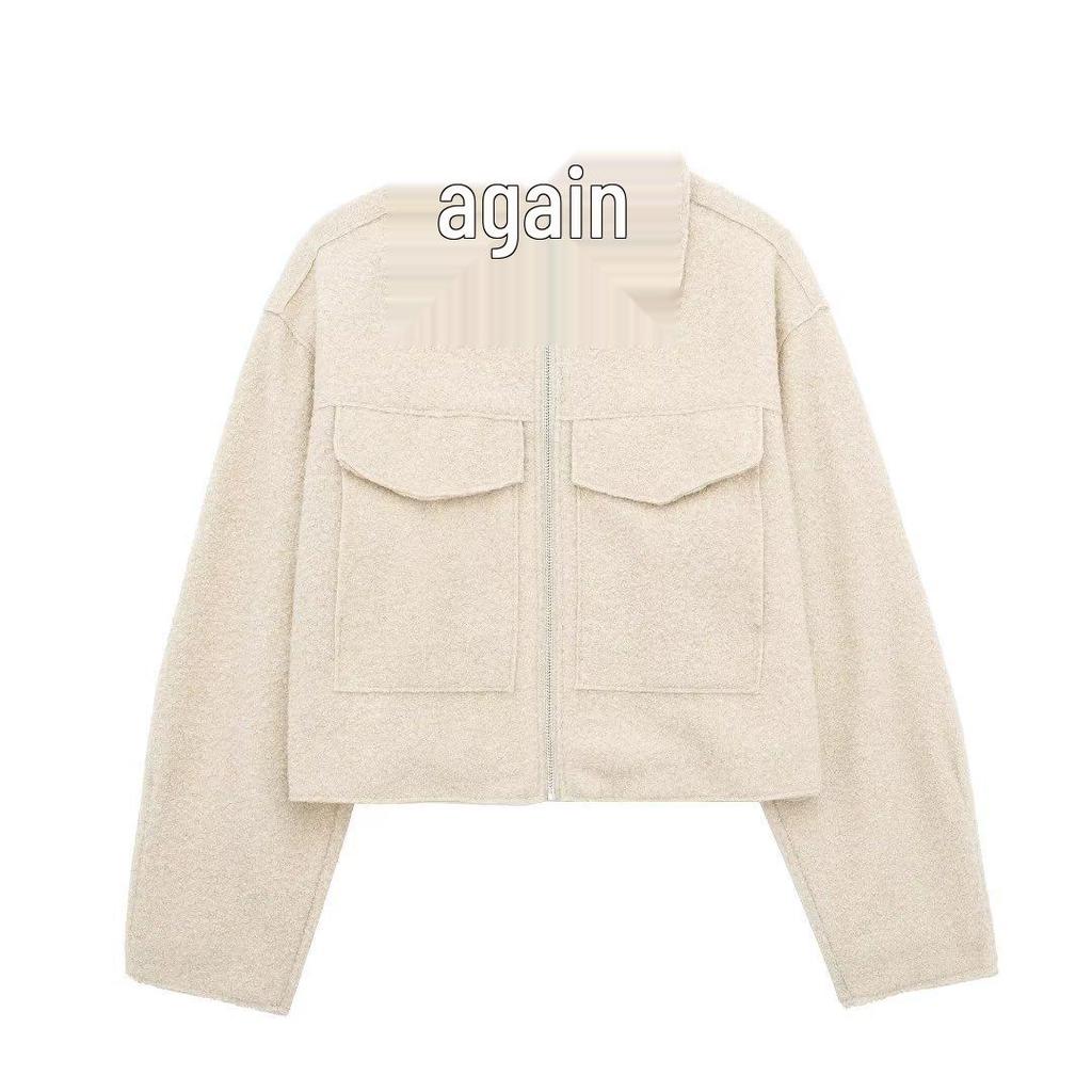 European Size Women's Autumn/Winter Tweed Lapel Jacket - Street Style Fashion