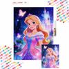 Themed Diamond Painting Kit Princess Castle Magical Butterflies Handmade Diy Beginners Craft Lovers Home Decoration