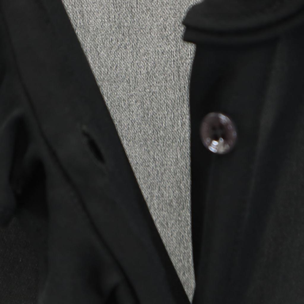 ETRO Italian Silk Long sleeve sheer ruffles blouse 44 black shirt Women Used