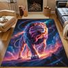 Multiple Sizes Colorful Lion Galaxy Dreamy Carpet for Living Room Bedroom Sofa Home Decor Rus Non-slip Floor Mat Luxury Gift