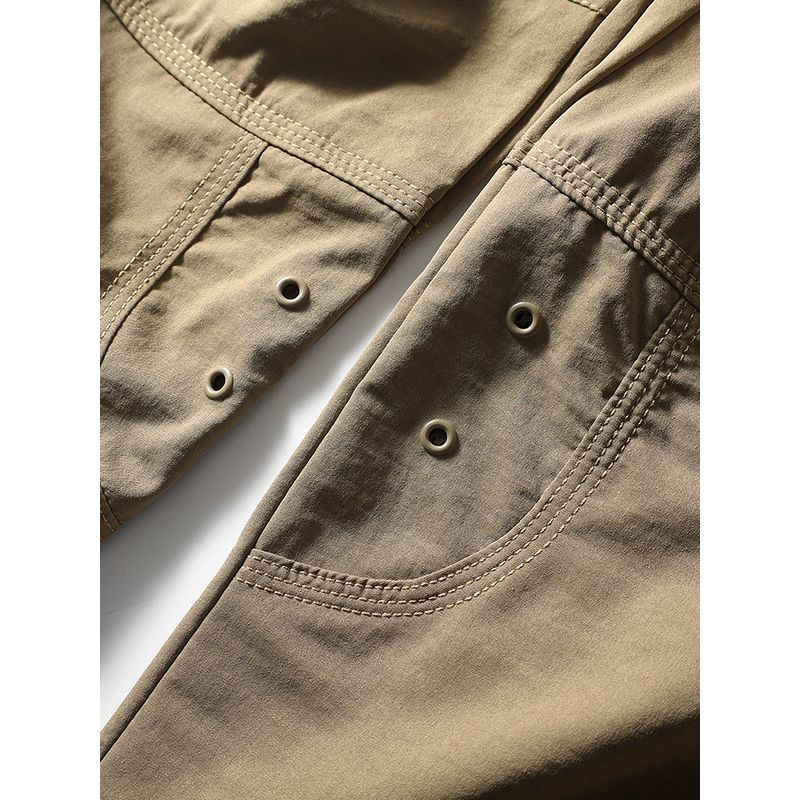 Outdoor American-Style Multi-Pocket Cargo Pants for Men, Summer Thin Hiking Pants, Export Men's Functional Casual Pants