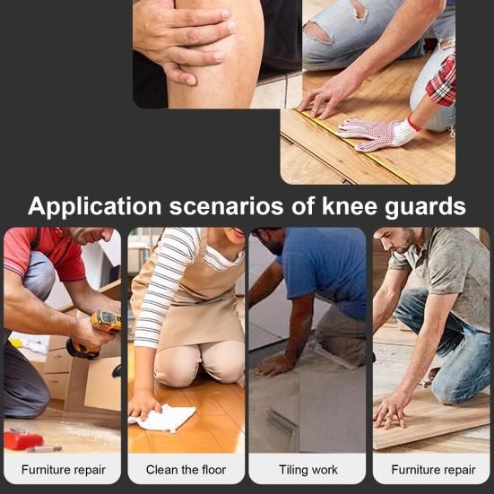 Gardening Knee Pads for Women Men Foam Knee Protectors Knee Protection Pad with Adjustable Straps for Gardening Roofing