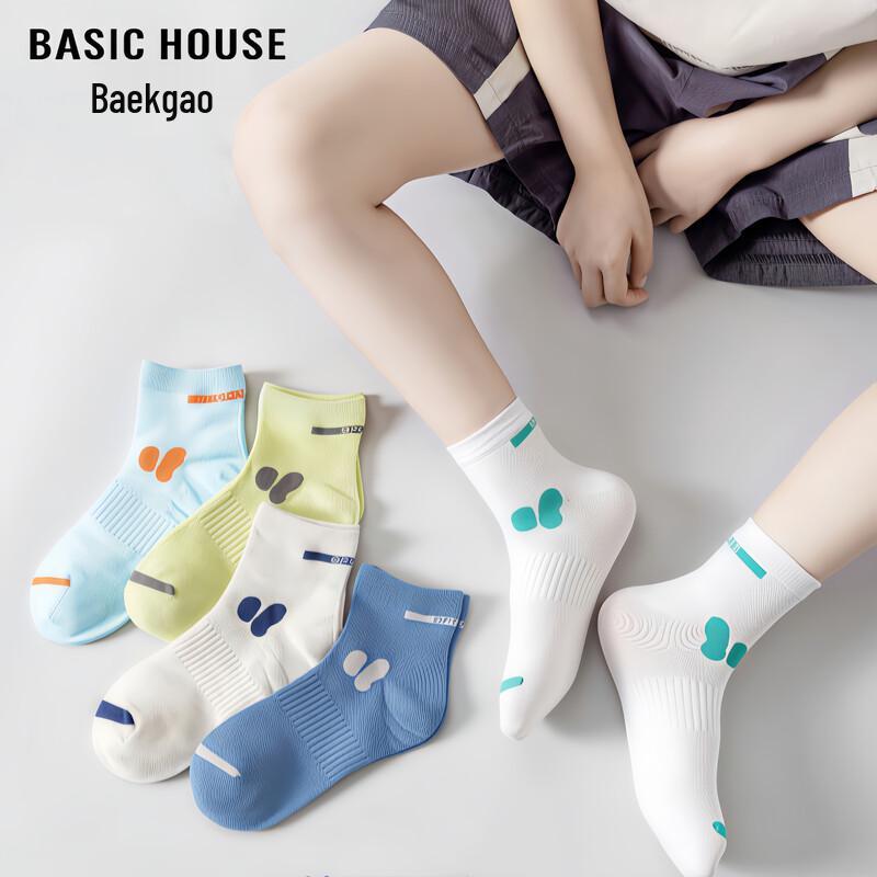 Basic House Boys  Cartoon Summer Thin Cotton Mid-Calf Socks L