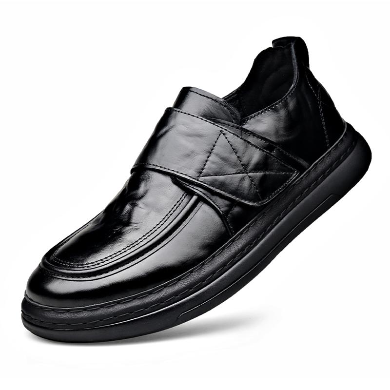 Marke Britischer Stil Herren Echtes Leder Handgefertigt Kleiderschuhe Herrenschuhe Runde Spitze Italienische Lässige Rindsleder Slipper Kleiderschuhe