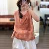 Summer New Retro Lace Sleeveless Fried Vest Women's Loose Jacquard Embroidered Suspender Top