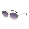 Retro Oval Frame Sunglasses For Women Uv400 Protection Summer Fashion Accessories