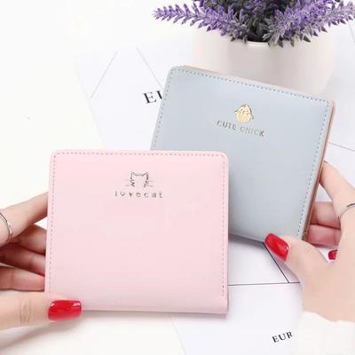 Japanese-Style Cute Bifold Wallet for Women - Mori Girl-Inspired, Slim Card Holder for Students