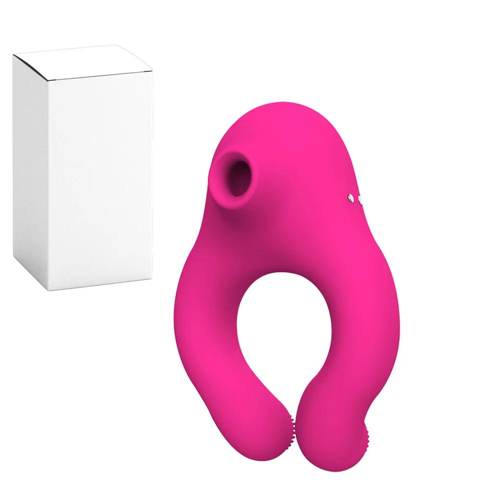 Vibrating Cock Ring Delay Ejaculation Penis Ring Vibrator Clitoral Licking Sucking Vibrator Sex Toy For Couples Adult Goods
