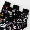 Ladies Fall and Winter Trend Funny Pumpkin Halloween Tube Socks