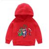 Children's Red Santa Claus Pattern Printed Hoodie Boys Girls Comfortable Outdoor Autumn and Winter Long Sleeve Pullover