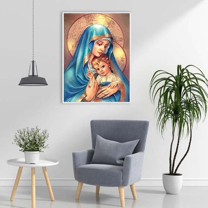 DIY Religious Icon 5D Diamond Painting Full Drill Cartoon Diamond Embroidery Cross Stitch Mosaic Rhinestone Home Decor