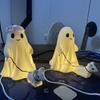 LED Night Lamp Ghost Walking Dog Statue Soft Warm Glow USB Powered Lighted Indoor Figurine Lamp Halloween Decoration