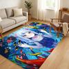 Anime G-Gawr G-Gura Floor Mat Soft Thickened Absorbent Non-Slip Bedroom Living Room Door Mat Home Decor Flannel Rugs