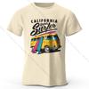 Surfer Sunrise Silhouette Printed Unisex Men Women T-Shirt Tees Tops 100% Cotton Ocean Wave Graphic Morning Ritual