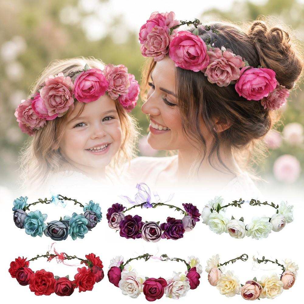 Adjustable Flower Crown Bohemia Bridal Garland New Princess Wreath  Girls