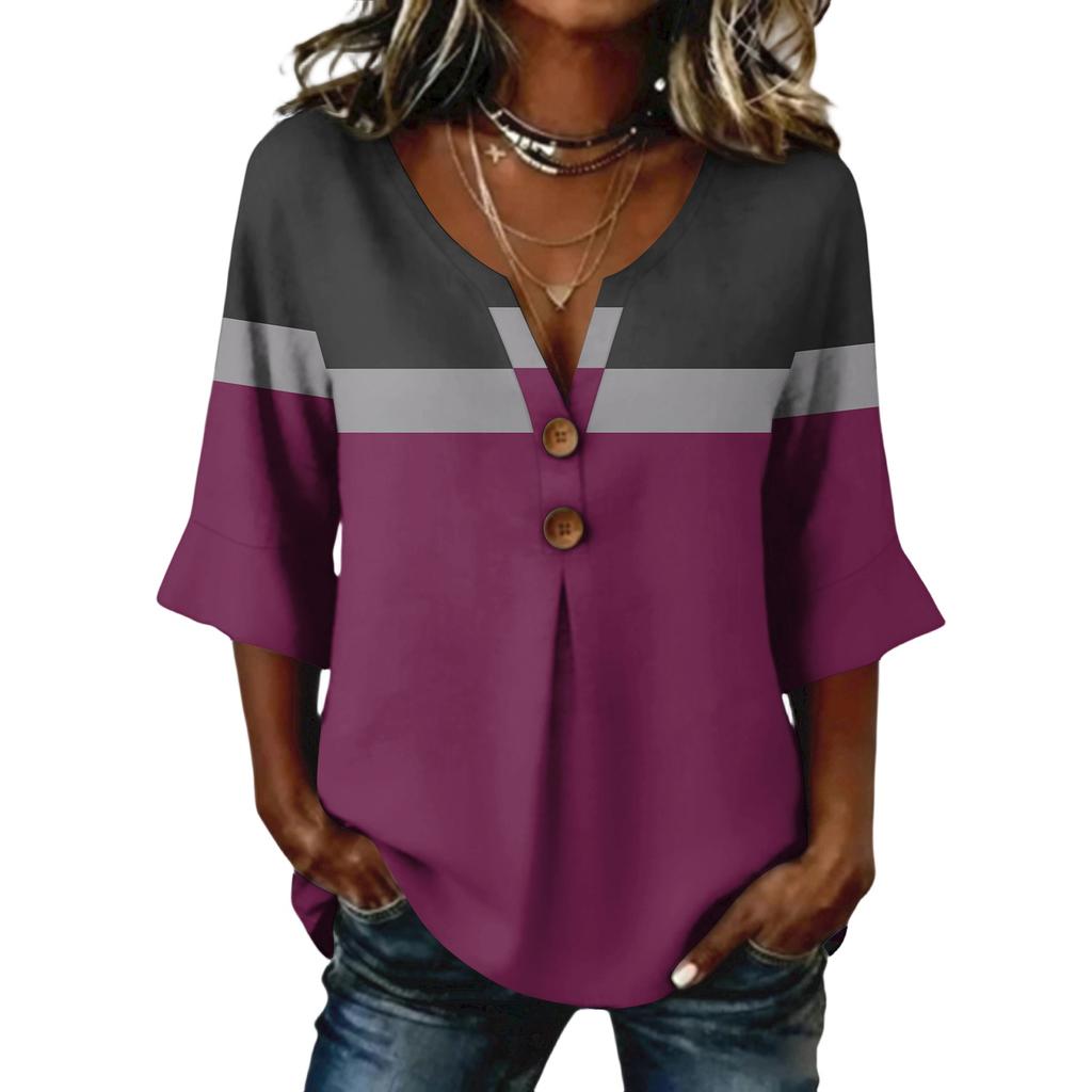 Long Sleeve Shirts for Women Womens Long Sleeve Tops Long Sleeve Tops for Women Womens Long Sleeve T Shirts Casual Striped V Neck Blouse