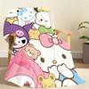 Kawaii S-sanrioS Chibi Blanket Soft Throw Blanket for Home Bedroom Bed Sofa Picnic Travel Office Rest Cover Blanket Gift
