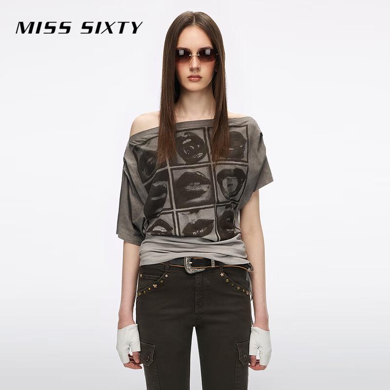MISS SIXTY Gradient Lip Print Slim Fit T-Shirt S