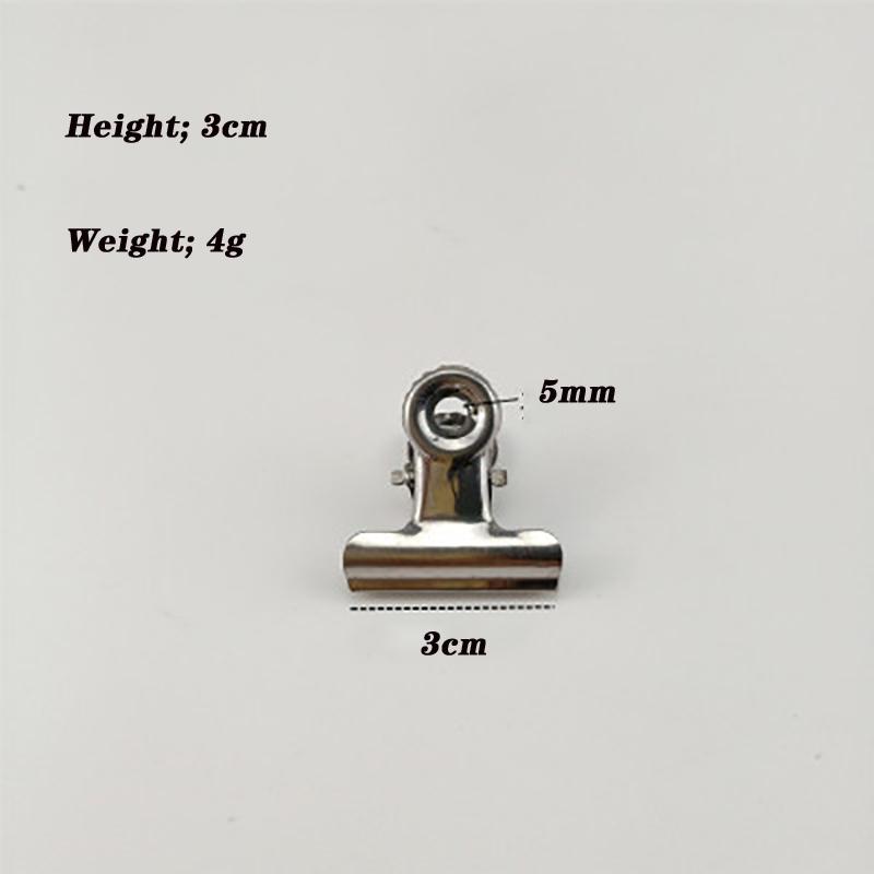 Stainless Steel Bulldog Clips Metal Office Paper Clip Binder Grip Clamp 75mm