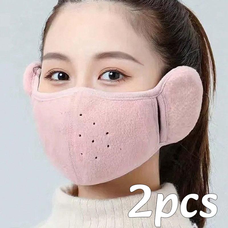 Winter Fleece Earmuffs Windproof Breathable Mask Cover Women Men Warm Mask Anti Freezing Ear Mask Outdoor Sport Cycling Mask