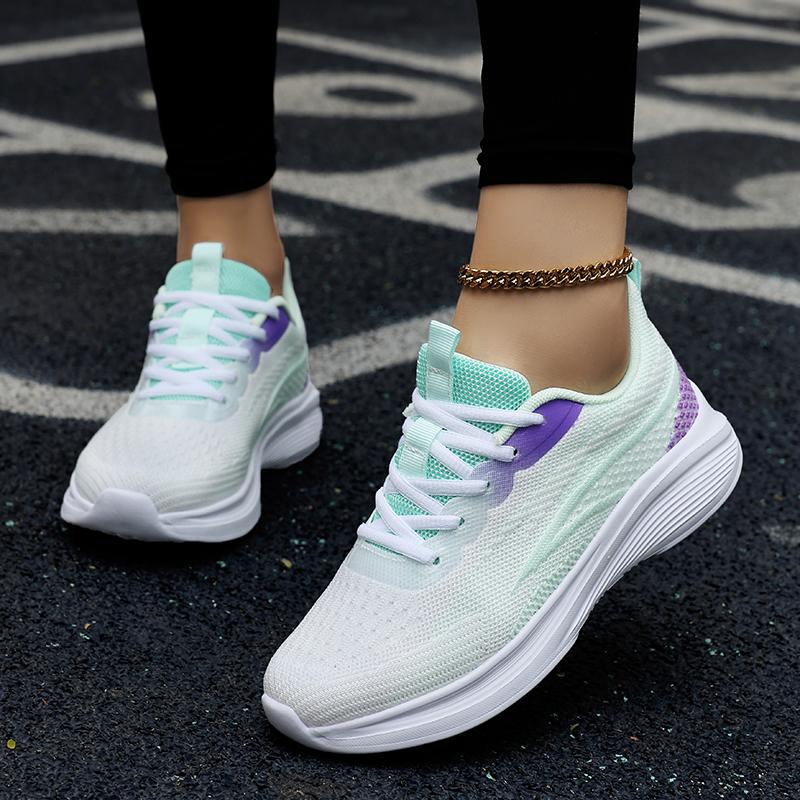 Womens Running Shoes Fashion Lightweight Women Mesh Breathable Walking Shoes Shock Sneakers